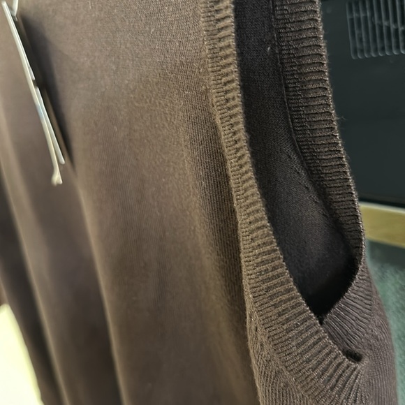 Charter Club Brown light knit vest Rayon/Nylon Size XL-NWT - Picture 5 of 5